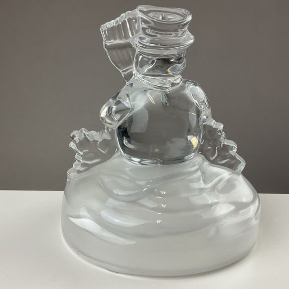 Vintage Cristal D'Arques Snowman Figurine Lead Crystal France - Picture 5 of 10